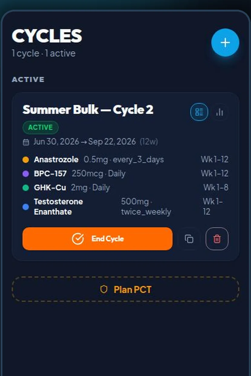Actual Manaforge sample mobile protocol screen